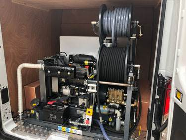 Drainage van equipment fitted