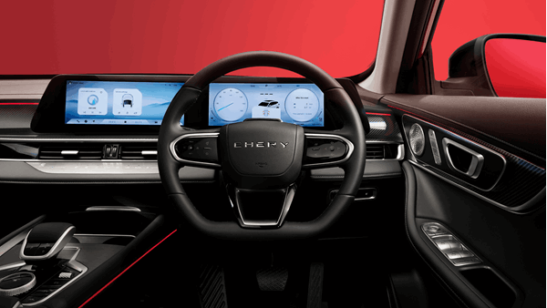 tiggo 7 steering wheel and driver display