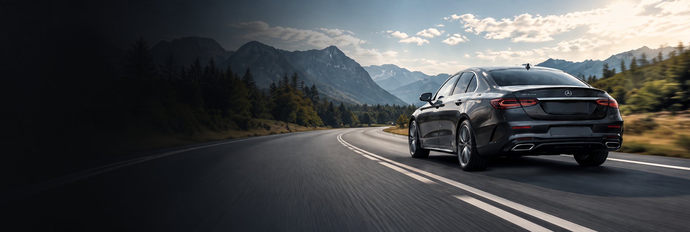 Mercedes-Benz on the road