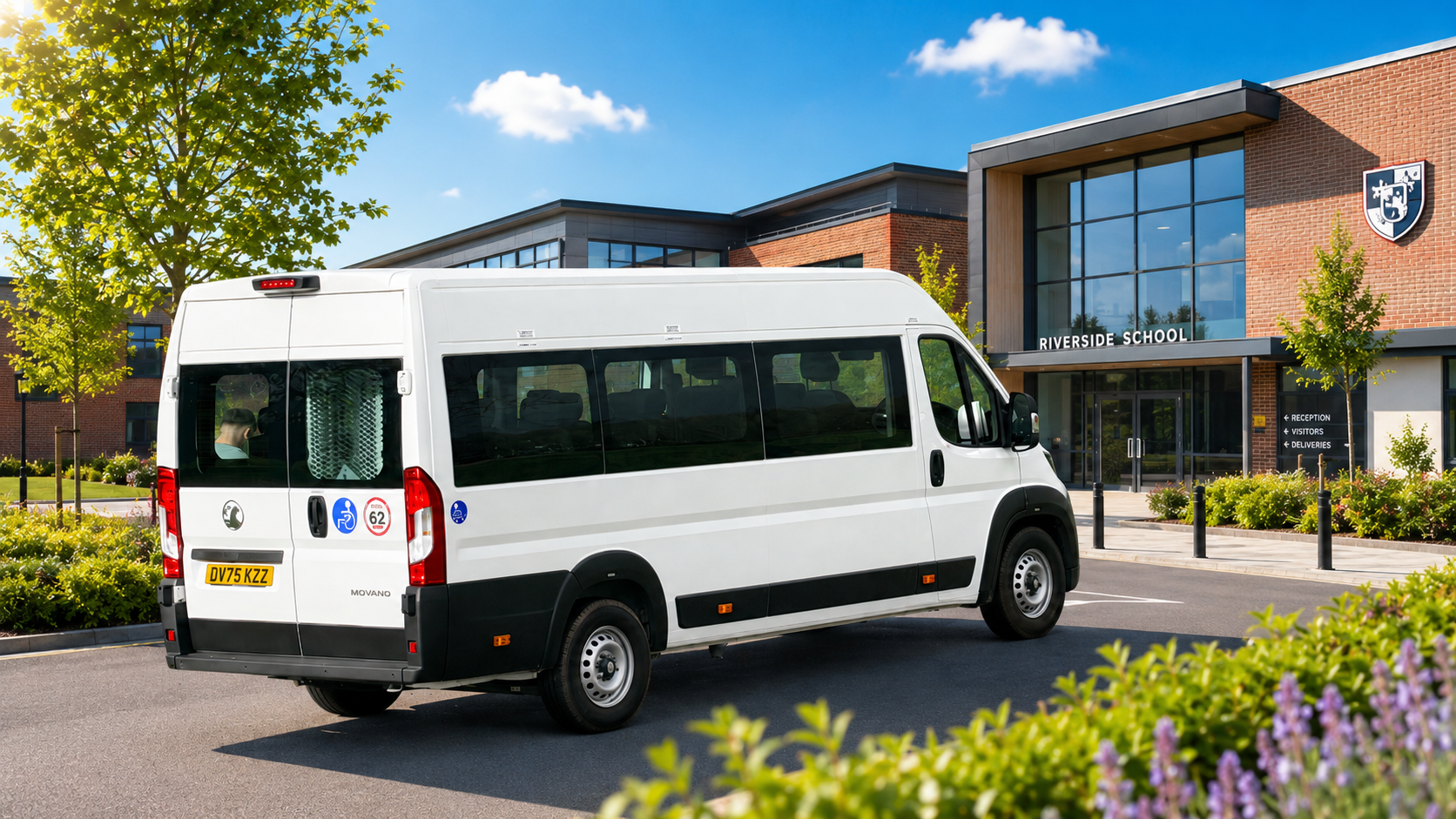 A CVM minibus used for school trips, sports fixtures and daily transport